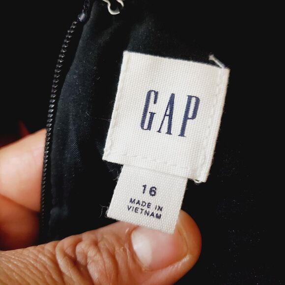 Gap Black Velvet V-Neck JUMPSUIT Size 16 - Picture 7 of 9